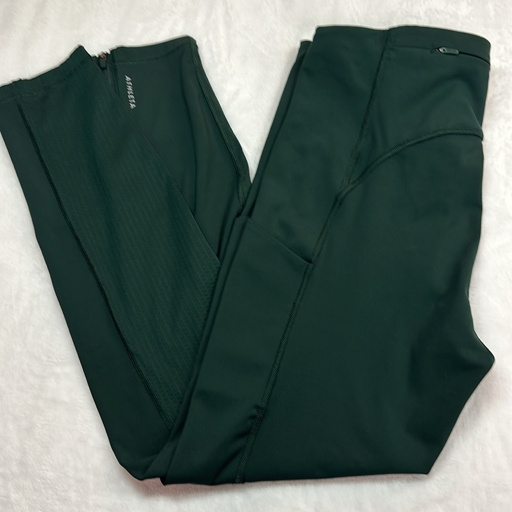 Athleta Dark Green Ultimate Run 7/8 Tight Legging Medium